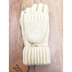Frye and Co. Pop Top Cable Mittens Butter Cream
